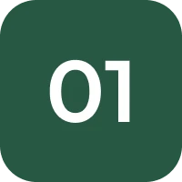 White number 01 on square icon